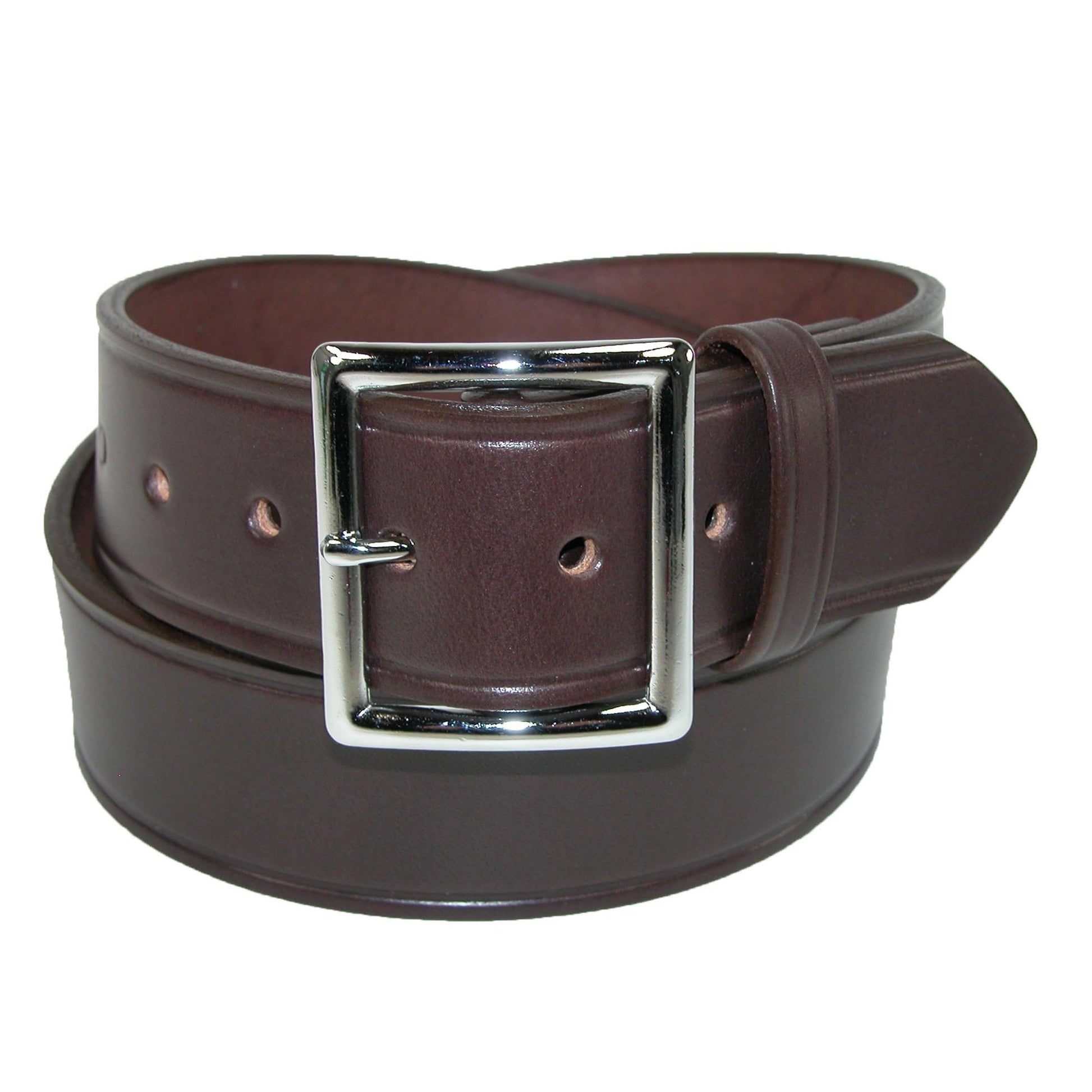 Boston Leather Men's Leather 1 5/8 Inch Garrison Belt - Brown