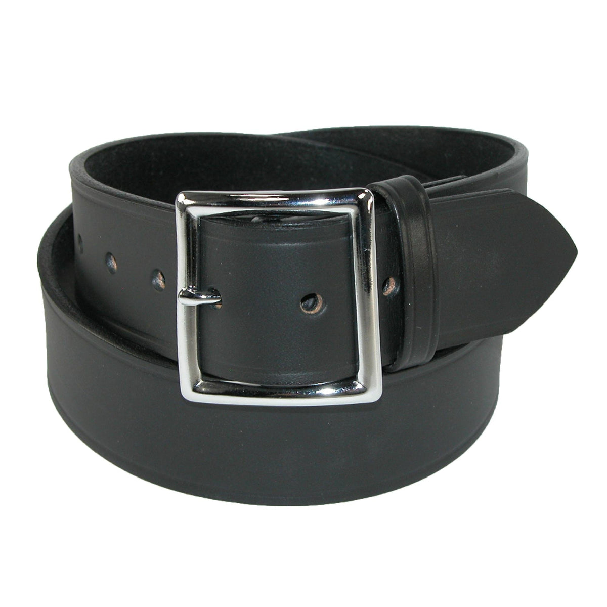 Boston Leather Men's Big & Tall Leather 1 5/8 Inch Garrison Belt - Black