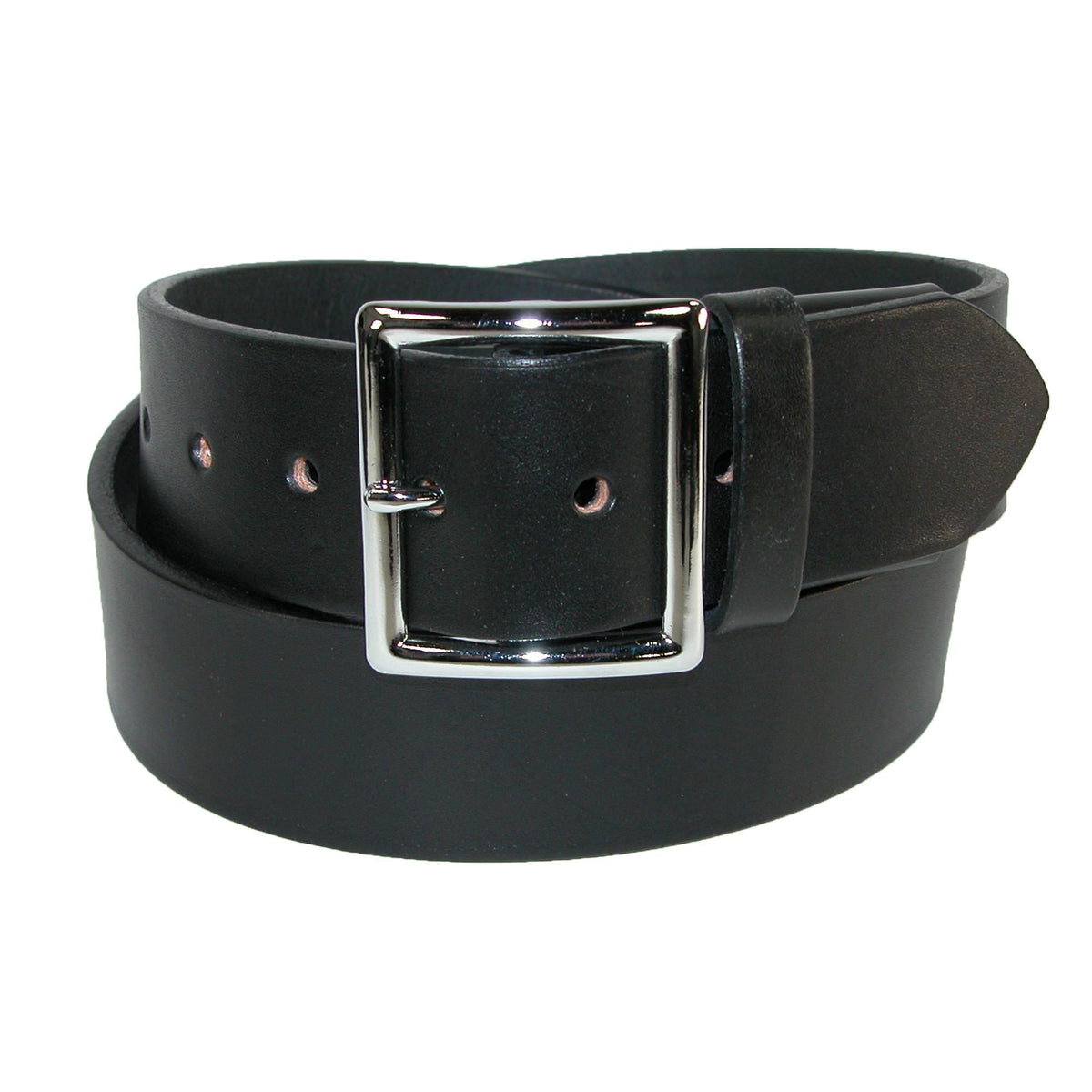 Boston Leather Men's Leather Garrison Belt with Hidden Elastic Stretch - Men's Leather Garrison Belt with Hidden Elastic Stretch