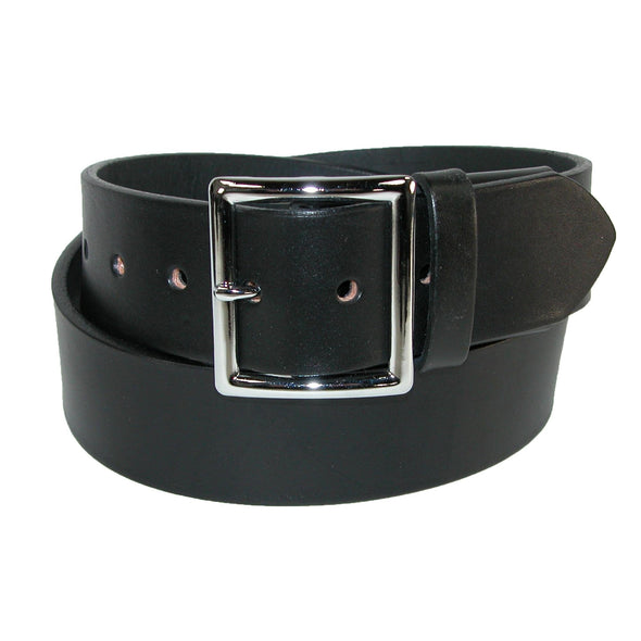 Men's Leather Garrison Belt with Hidden Elastic Stretch