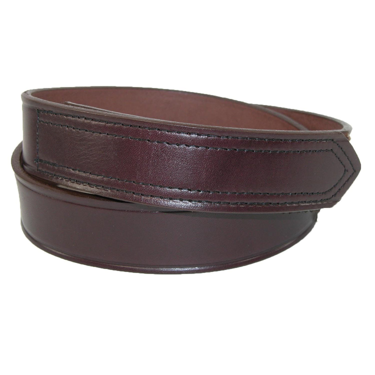 Boston Leather Men's Leather No Scratch Work Belt with Hook & Loop Closure