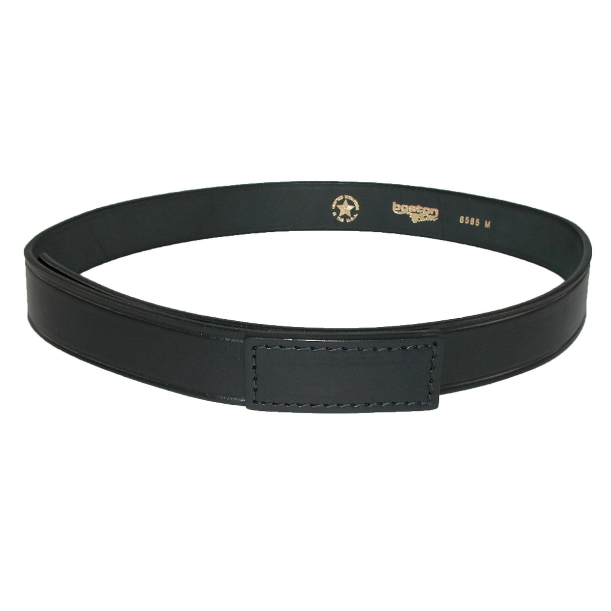 Boston Leather Men's Big & Tall Leather Movers & Mechanics No Scratch Belt - Black