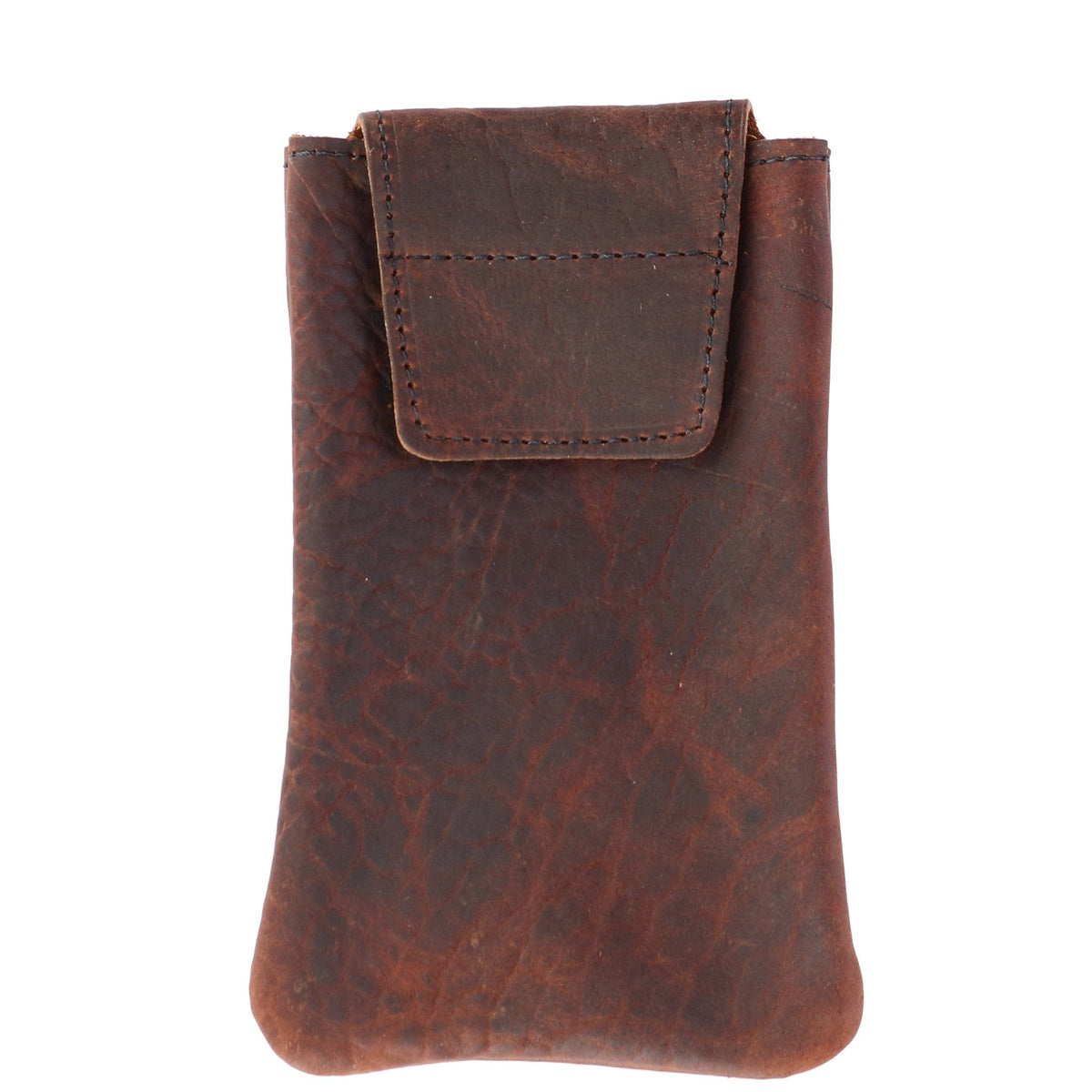 Boston Leather Textured Bison Leather Eyeglass Case - Textured Bison Leather Eyeglass Case