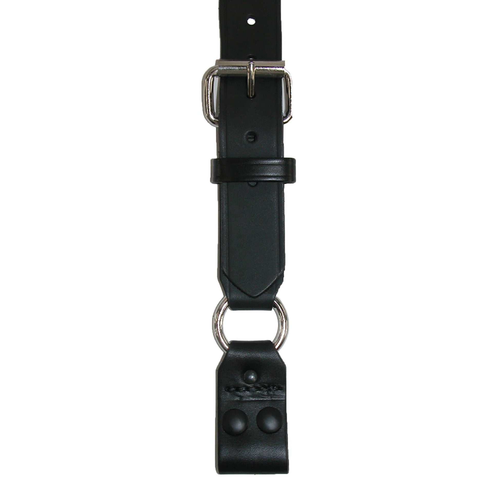 Boston Leather Leather Loop End Fireman Work Suspenders - Black