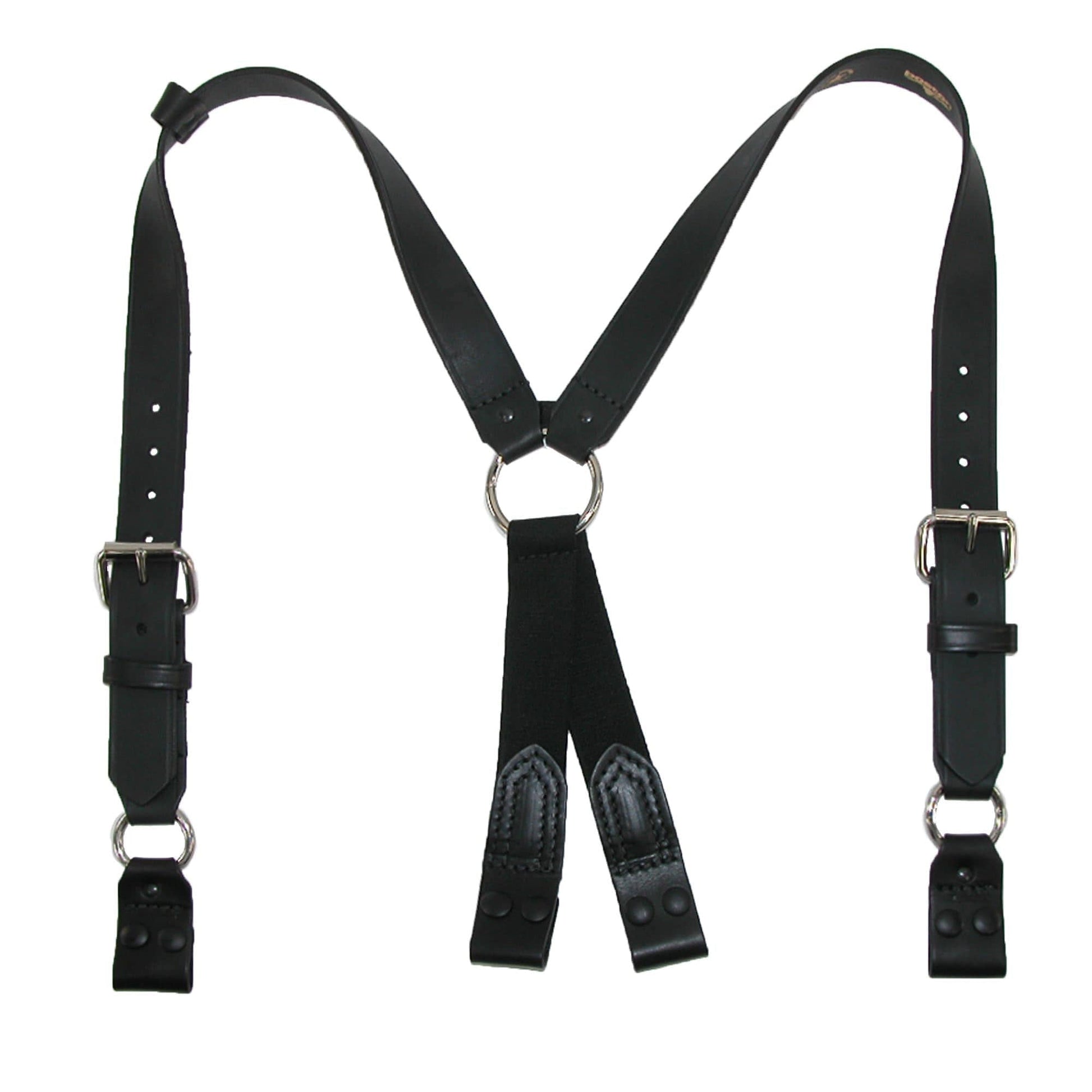 Boston Leather Leather Loop End Fireman Work Suspenders - Leather Loop End Fireman Work Suspenders