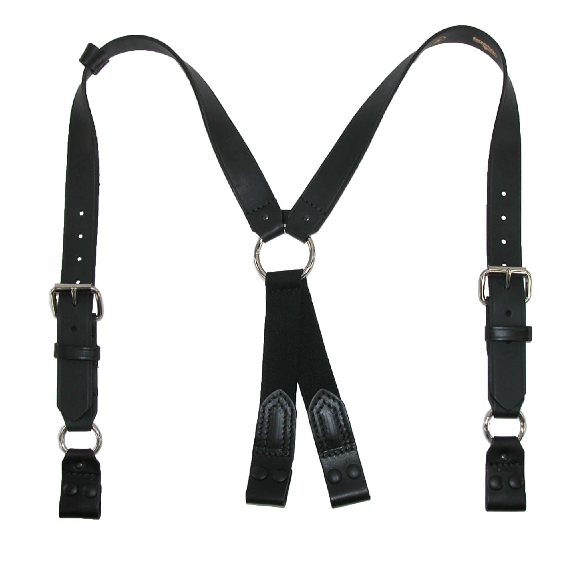 Boston Leather Leather Loop End Fireman Work Suspenders - Leather Loop End Fireman Work Suspenders
