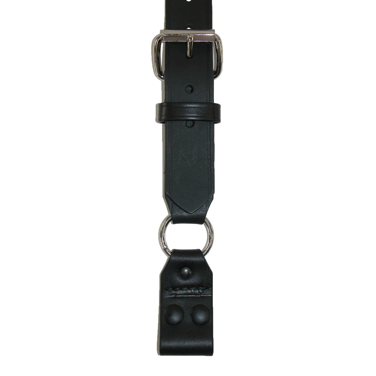 Boston Leather Leather Reflective Loop End Fireman Work Suspenders - Black