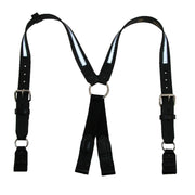 Leather Reflective Loop End Fireman Work Suspenders
