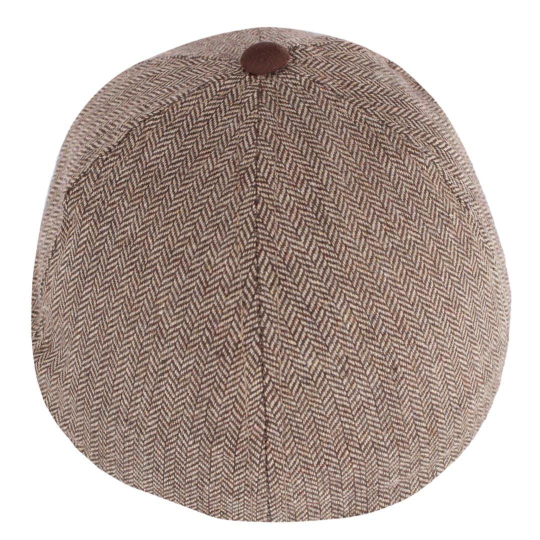 Broner Men's Wool Blend Herringbone Baseball Cap - Tan/Brown