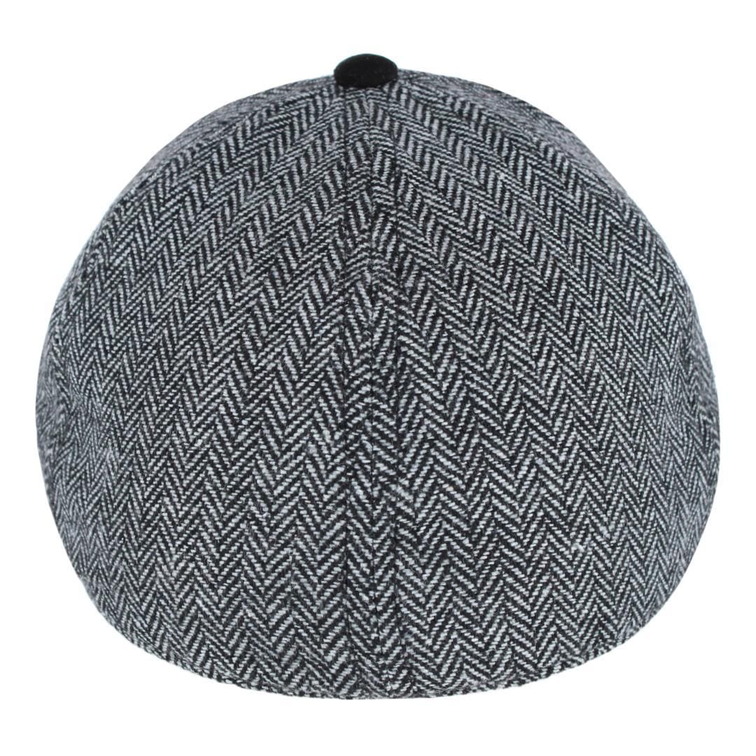 Broner Men's Wool Blend Herringbone Baseball Cap - Grey/Black