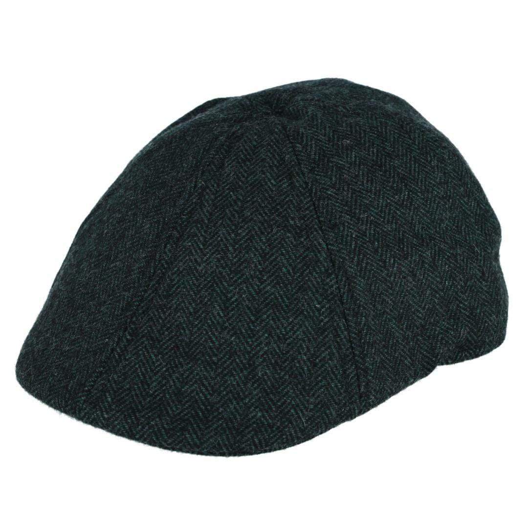 Broner Men's Wool Herringbone Pub Cap - Evergreen