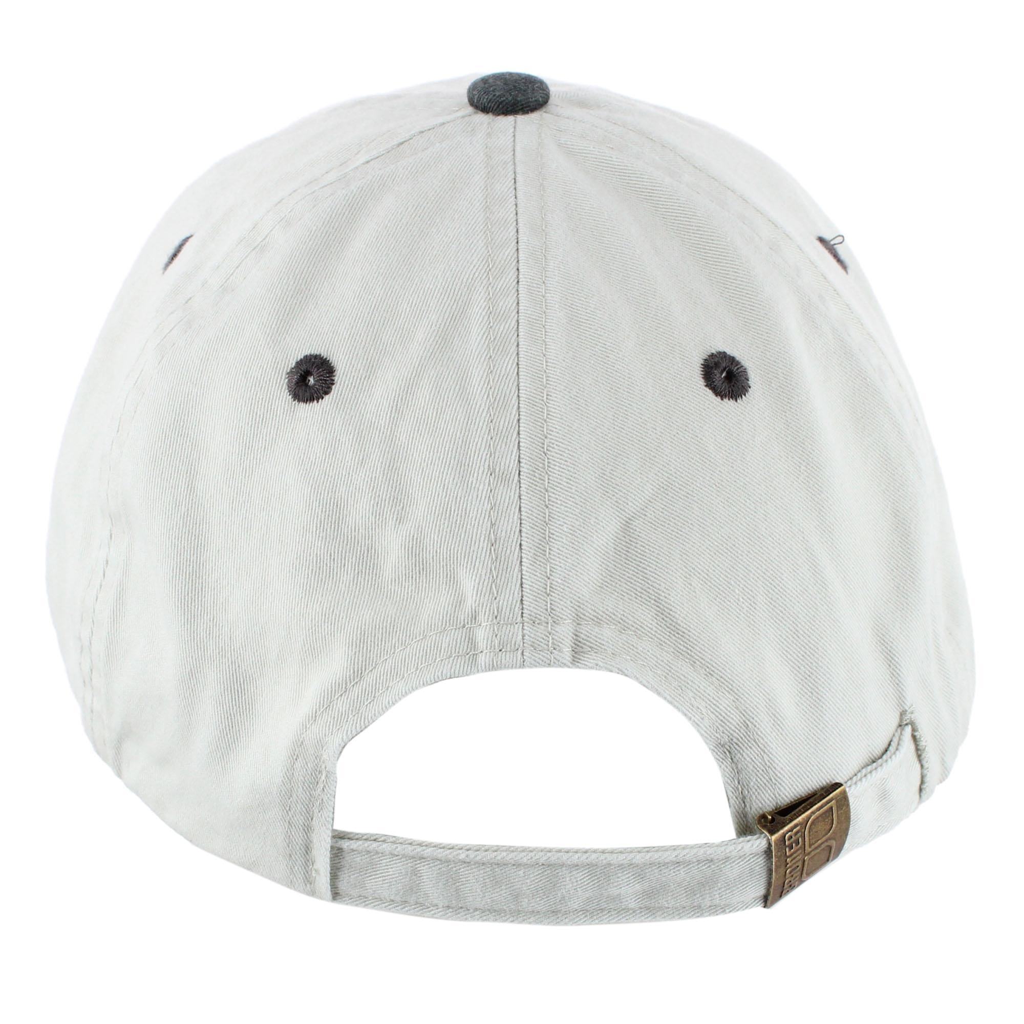 Broner Men's 4 Inch Two Tone Long Billed Baseball Cap - Stone/Charcoal