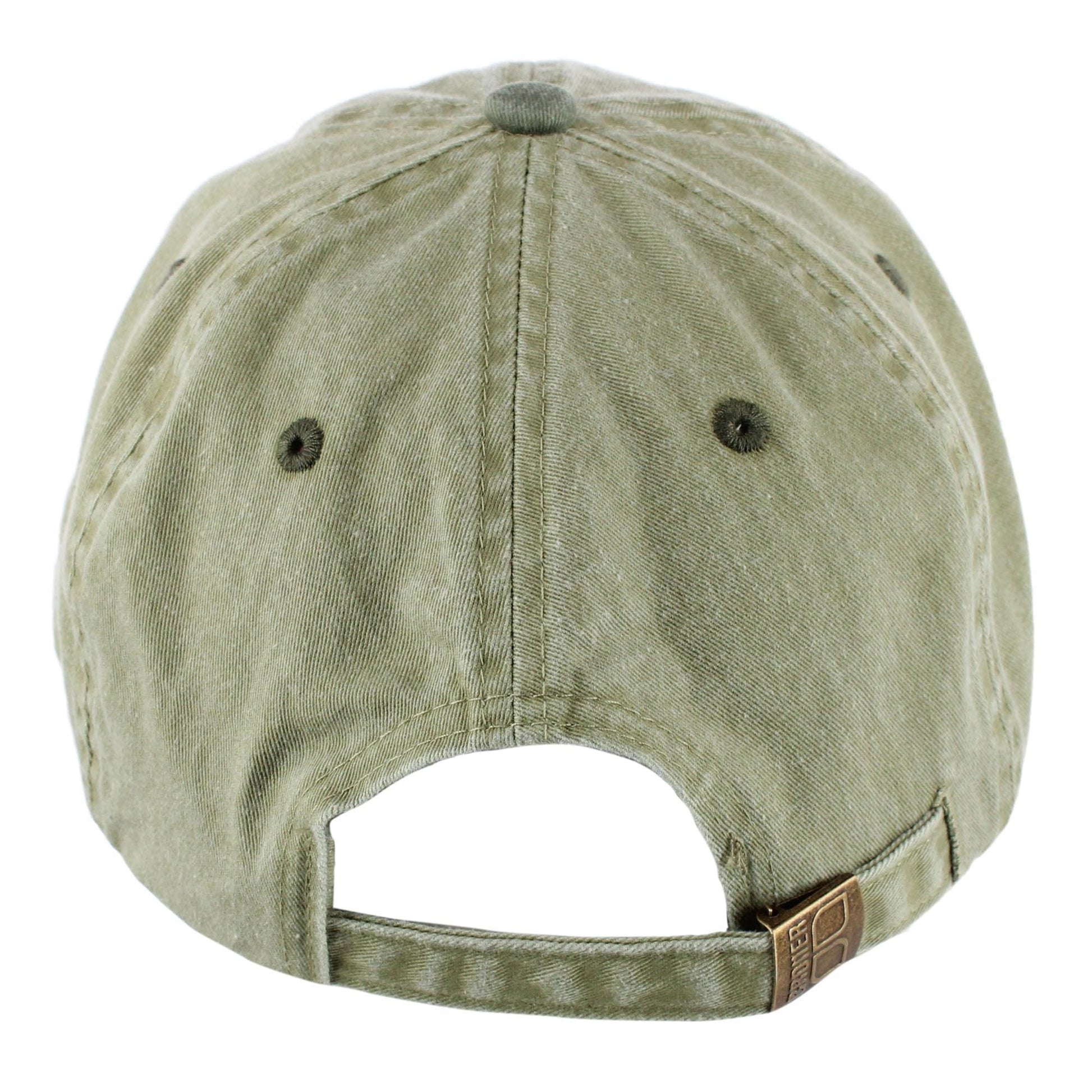 Broner Men's 4 Inch Two Tone Long Billed Baseball Cap - Khaki/Cactus