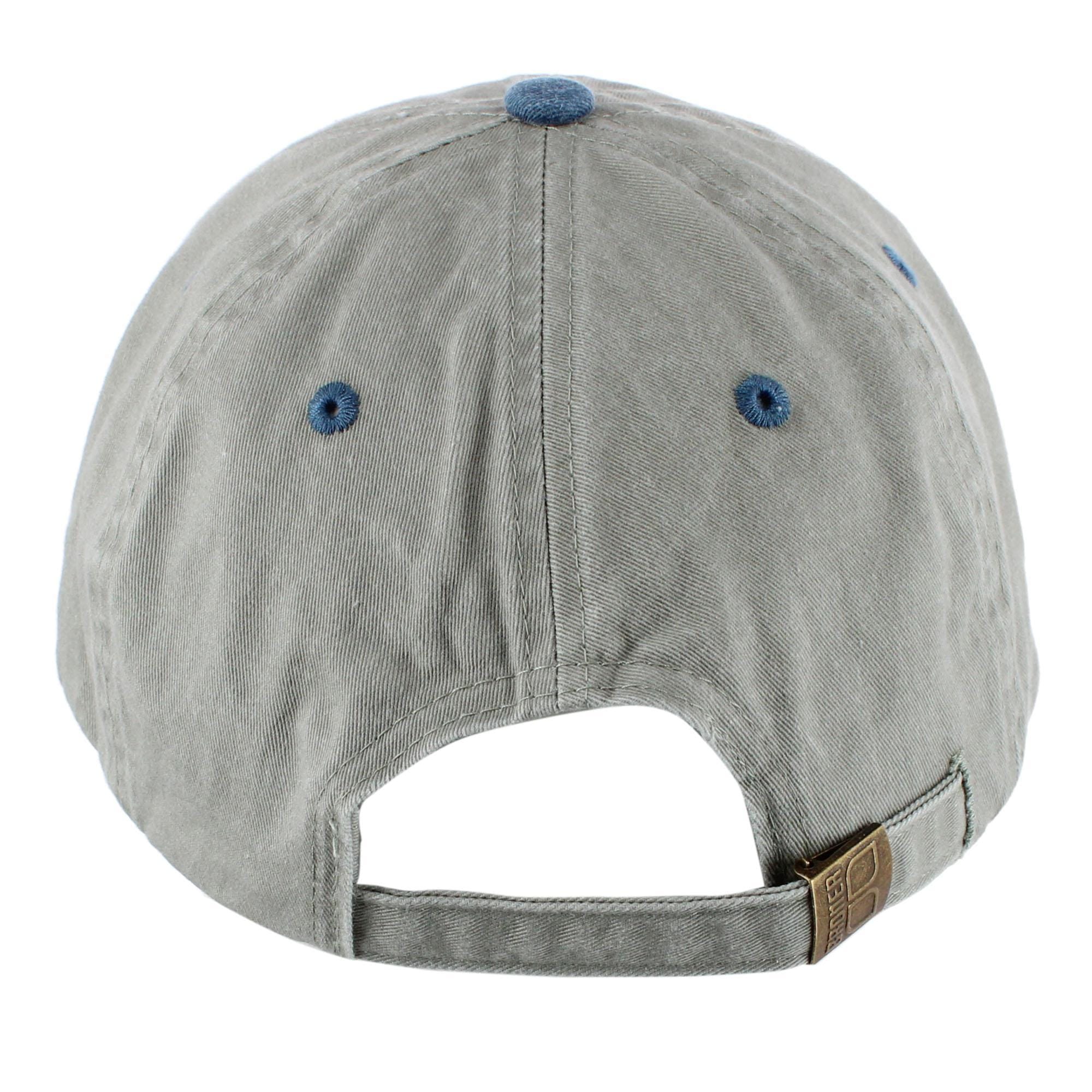 Broner Men's 4 Inch Two Tone Long Billed Baseball Cap - Sand/Navy
