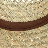 Broner Men's Ventilated Western Straw Hat with Chin Cord - Natural