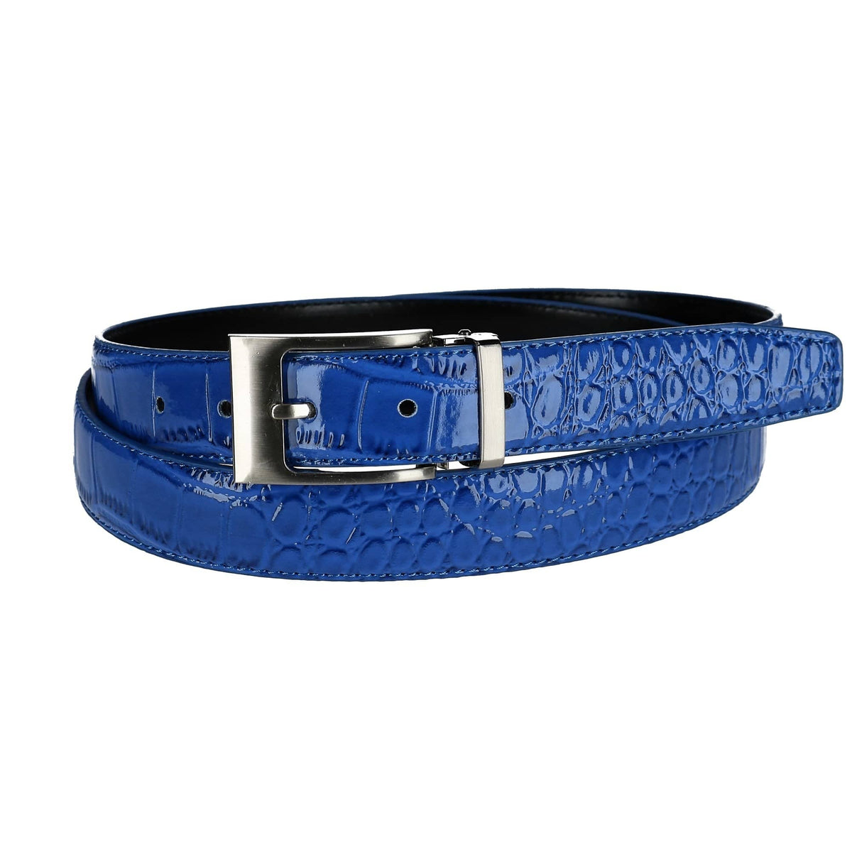 CTM® Leather Croc Print Belt - Leather Croc Print Belt