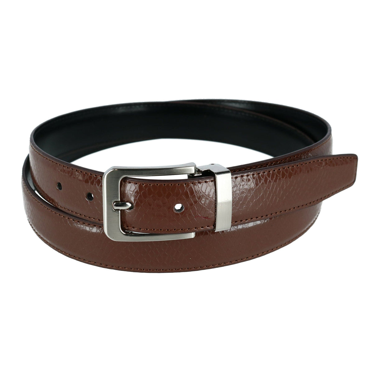 CTM® Lizard Print 1 1/8 Inch Reversible Dress Belt