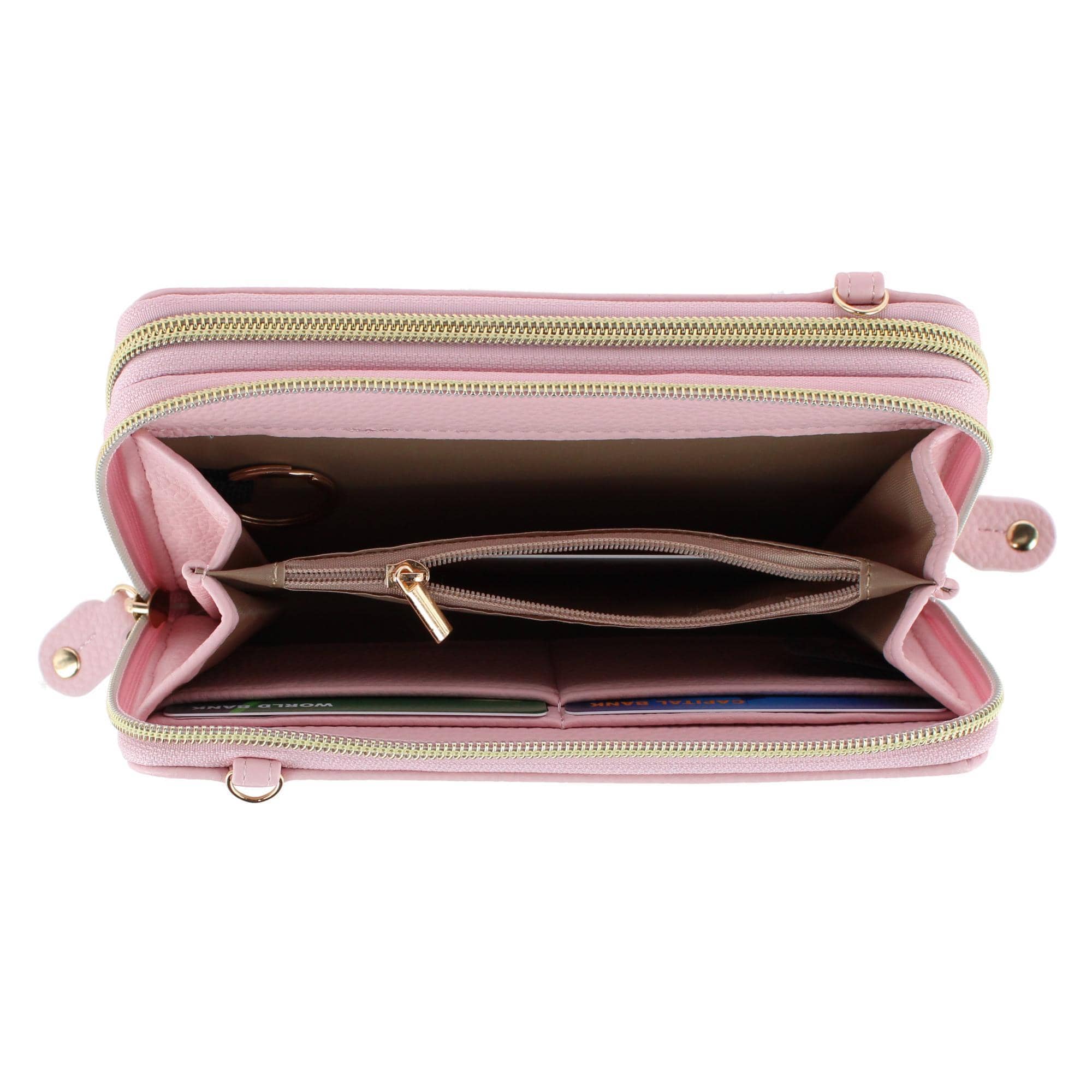 Buxton Women's Styling Premium Faux Leather Ultimate Organizer - Champange Blush