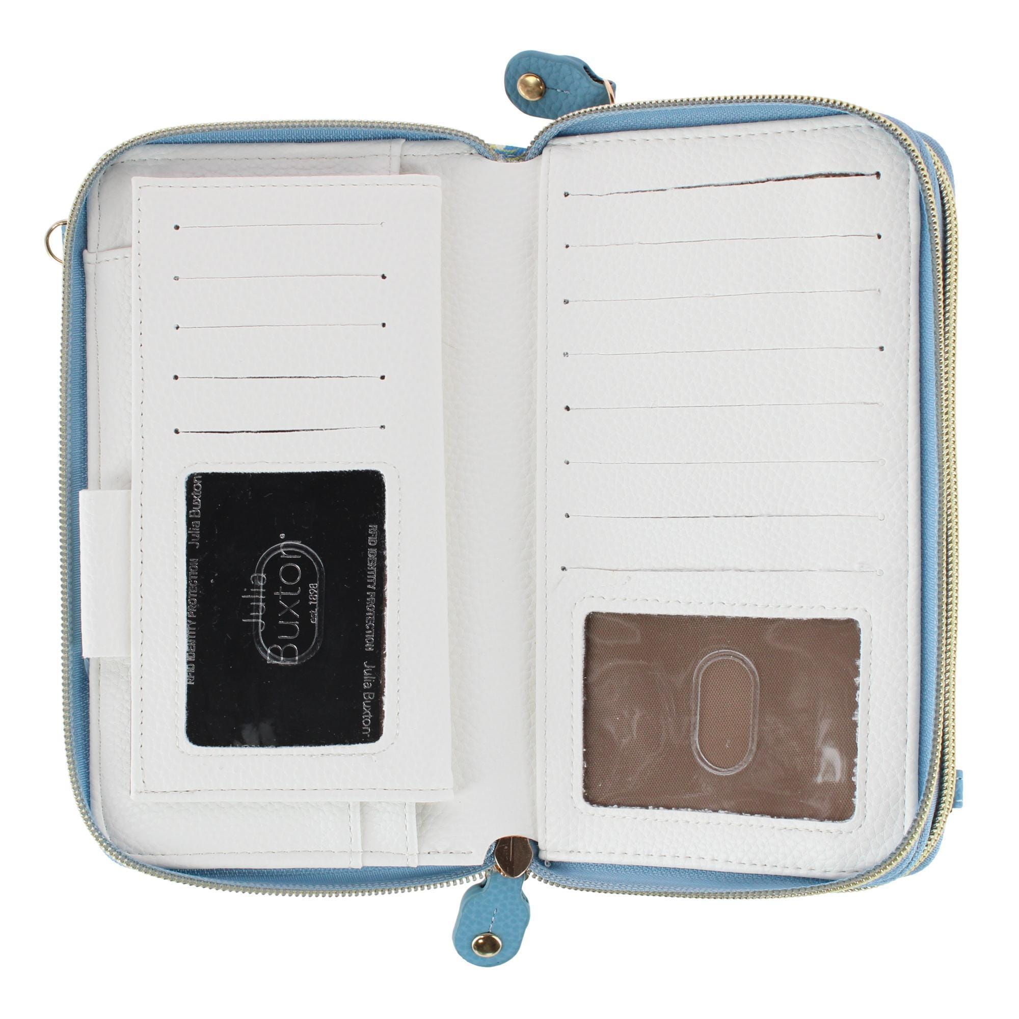 Buxton Women's Styling Premium Faux Leather Ultimate Organizer - Fresh Air Blue