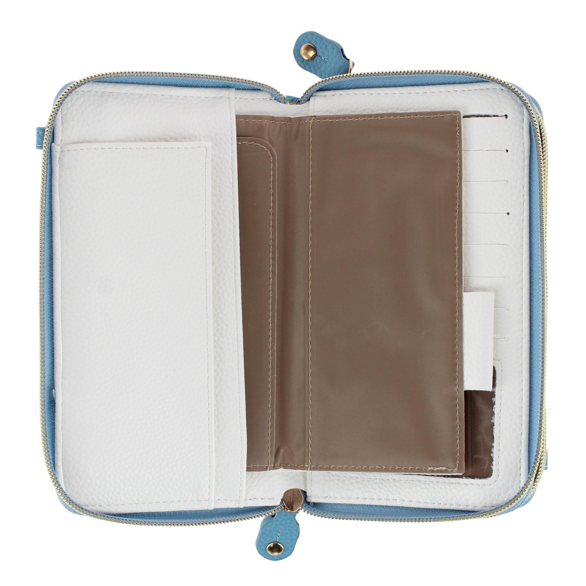 Buxton Women's Styling Premium Faux Leather Ultimate Organizer - Fresh Air Blue