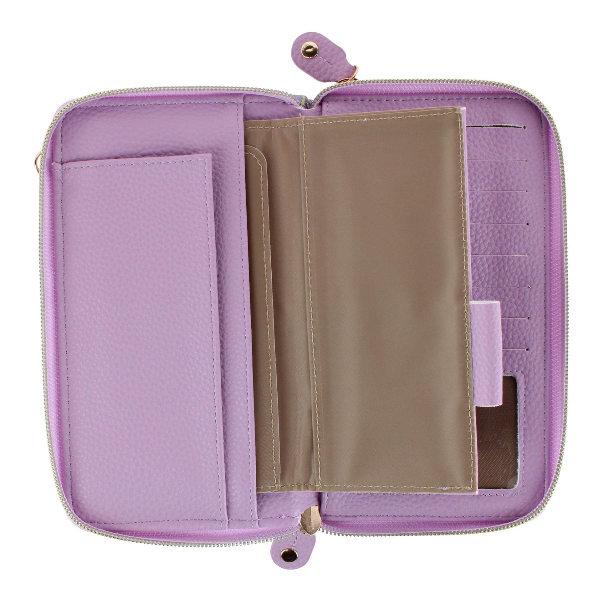 Buxton Women's Styling Premium Faux Leather Ultimate Organizer - Fresh Air Lilac