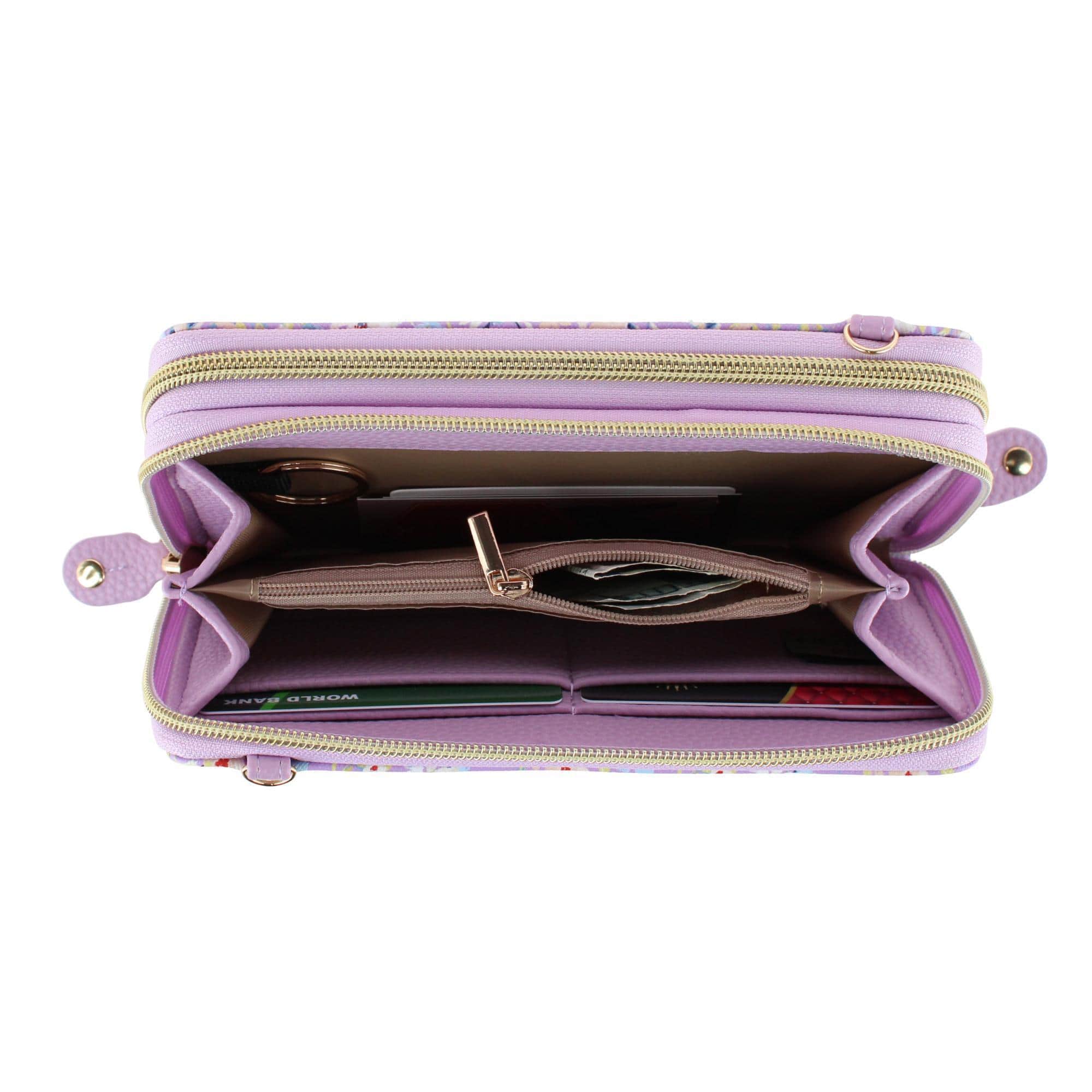 Buxton Women's Styling Premium Faux Leather Ultimate Organizer - Fresh Air Lilac