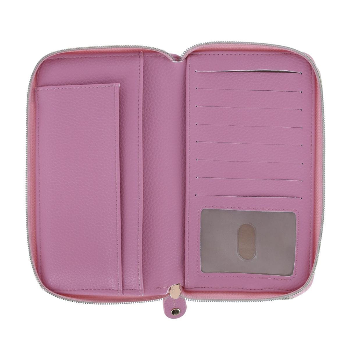 Buxton Women's Styling Premium Faux Leather Ultimate Organizer - Mauve Blush