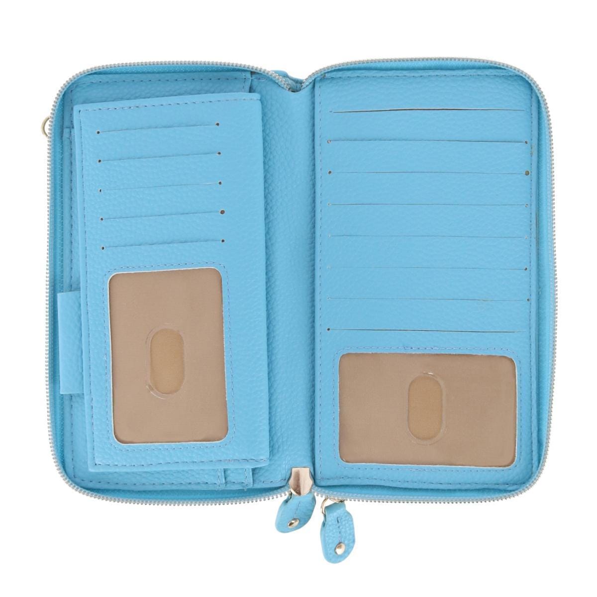 Buxton Women's Styling Premium Faux Leather Ultimate Organizer - Ocean Blue