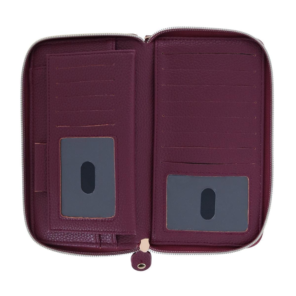 Buxton Women's Styling Premium Faux Leather Ultimate Organizer - Oxblood