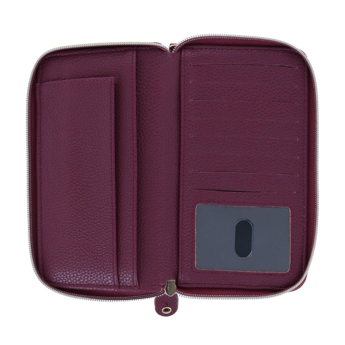 Buxton Women's Styling Premium Faux Leather Ultimate Organizer - Oxblood