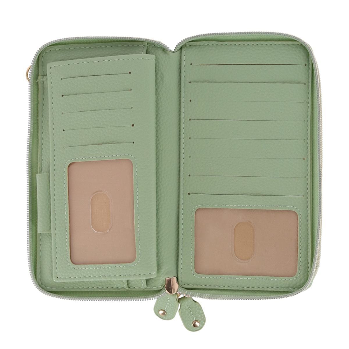 Buxton Women's Styling Premium Faux Leather Ultimate Organizer - Sage Green