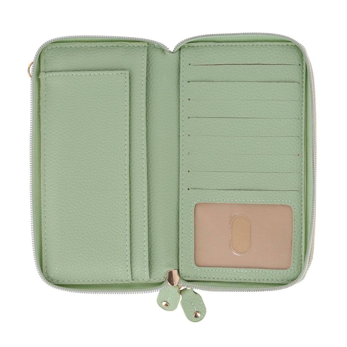 Buxton Women's Styling Premium Faux Leather Ultimate Organizer - Sage Green