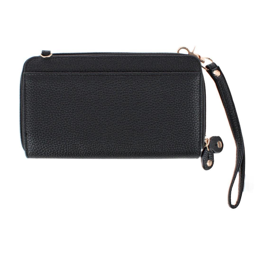Buxton Women's Styling Premium Faux Leather Ultimate Organizer - Solid Black