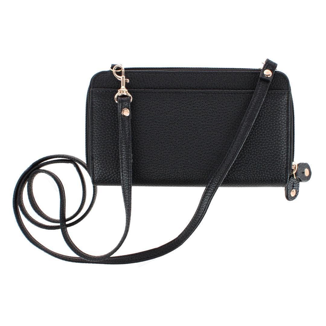 Buxton Women's Styling Premium Faux Leather Ultimate Organizer - Solid Black