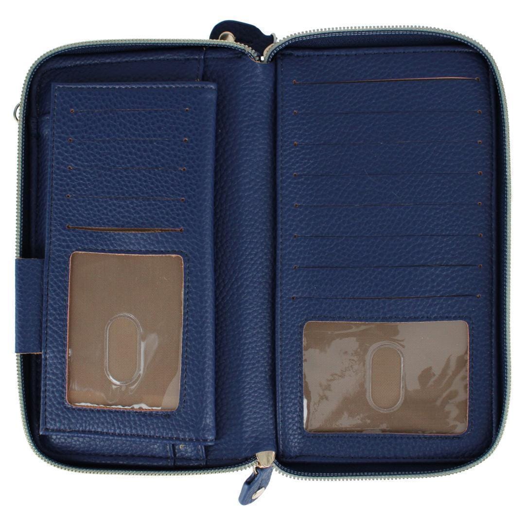 Buxton Women's Styling Premium Faux Leather Ultimate Organizer - True Blue