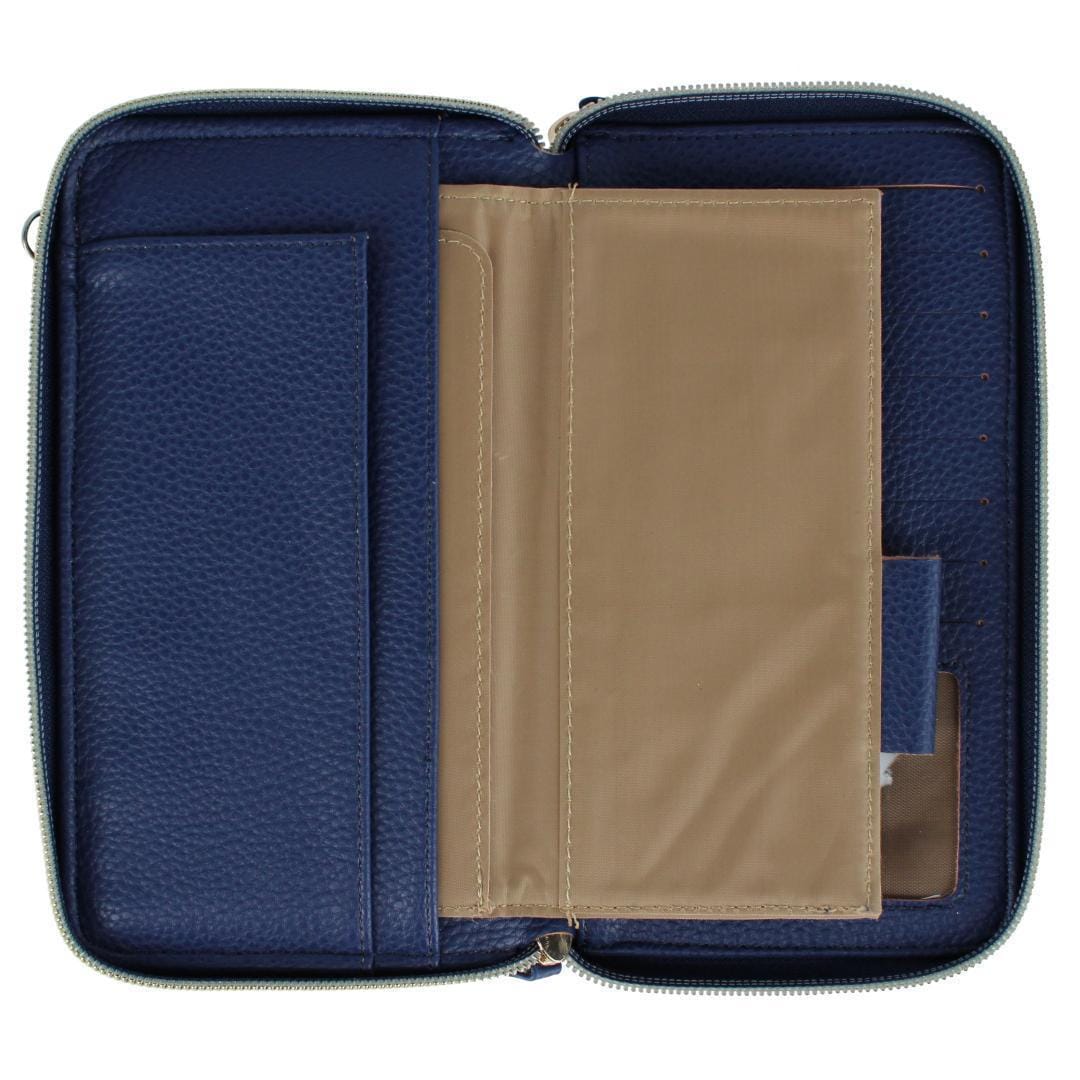 Buxton Women's Styling Premium Faux Leather Ultimate Organizer - True Blue