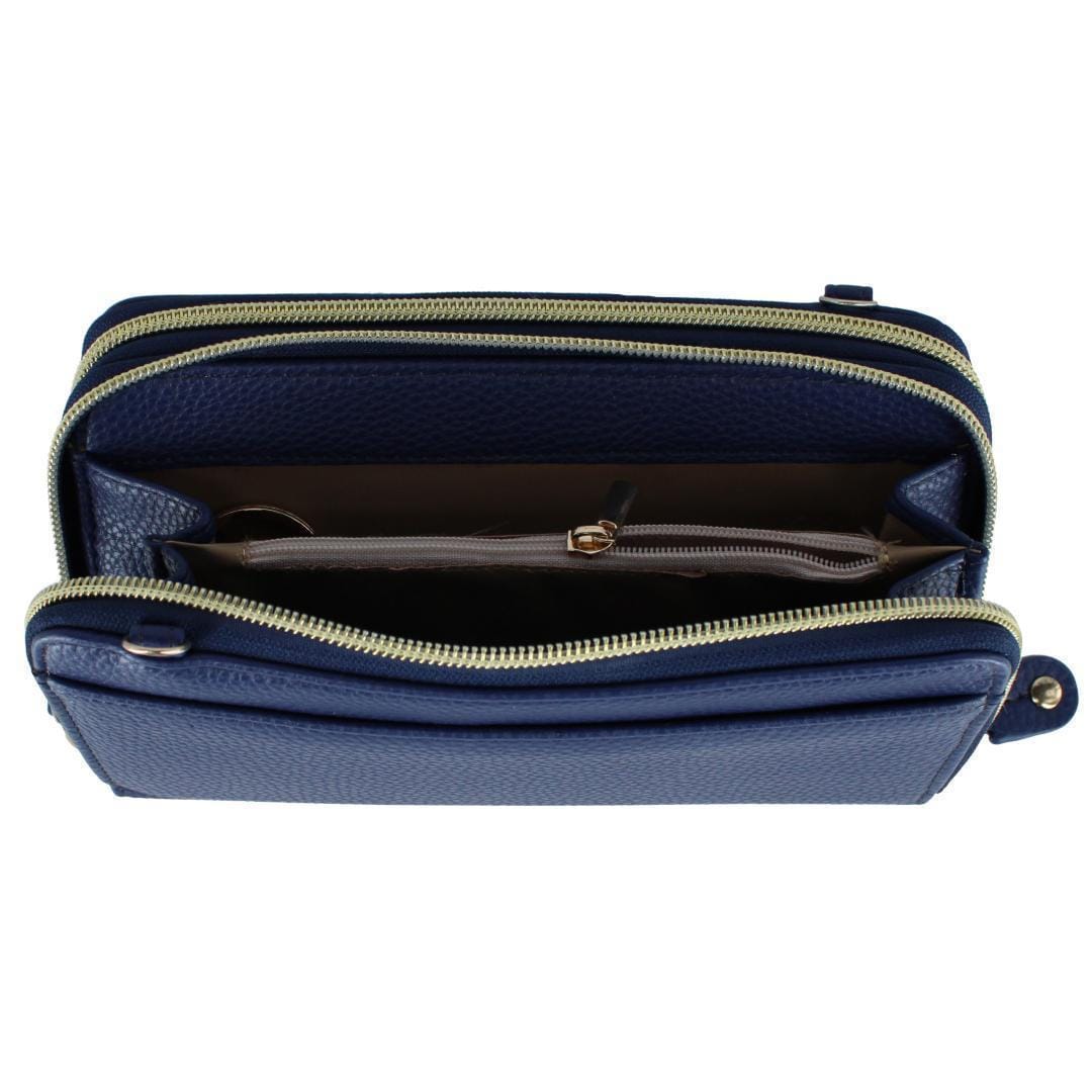 Buxton Women's Styling Premium Faux Leather Ultimate Organizer - True Blue
