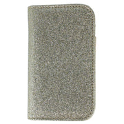 Women's Sparkle Vegan Leather Snap Card Case