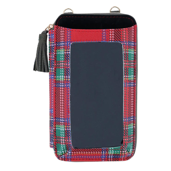 Women's Tartan Plaid Printed Vegan Leather Everywhere Wallet