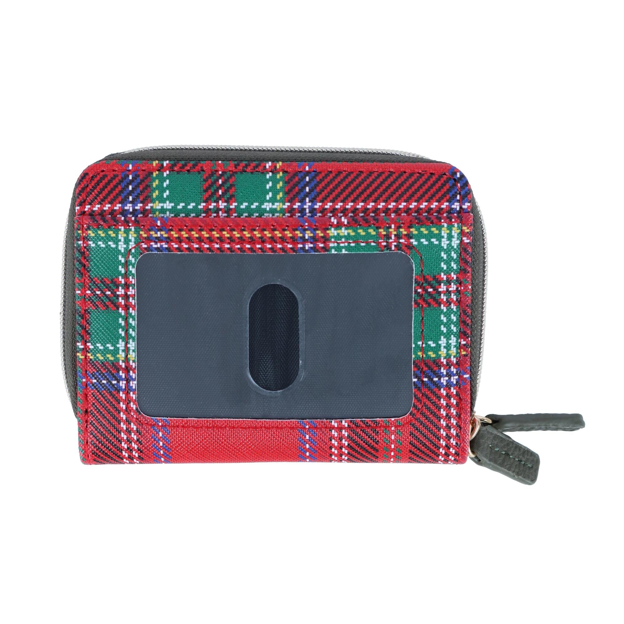 Buxton Women's Tartan Plaid Printed Vegan Leather Wizard Wallet - Women's Tartan Plaid Printed Vegan Leather Wizard Wallet