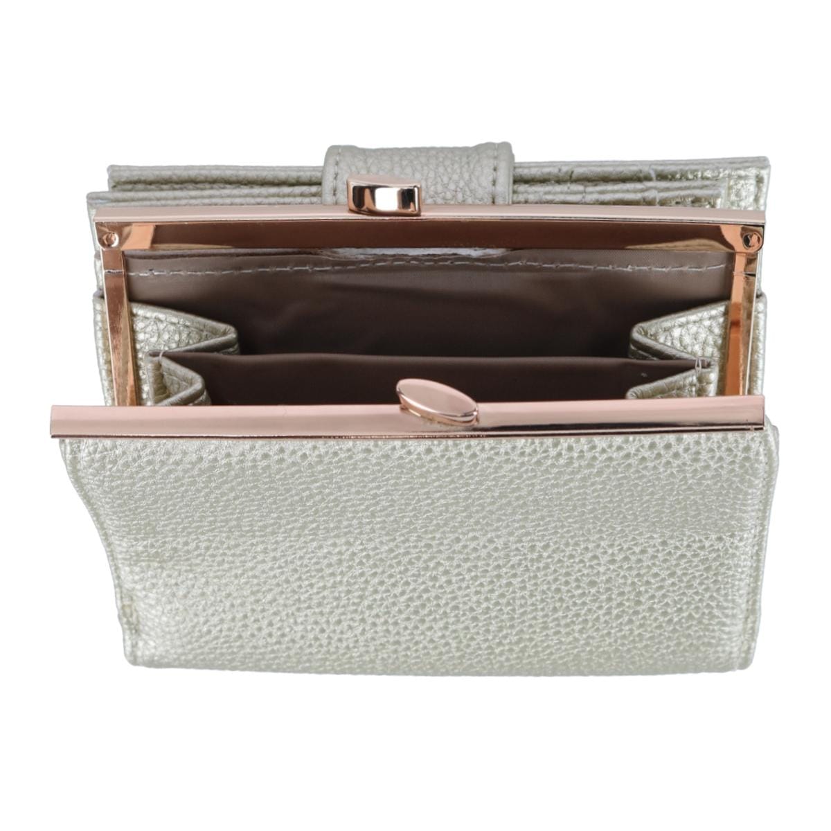 Buxton Women's Beautiful Premium Faux Leather Lexington Wallet - Gold