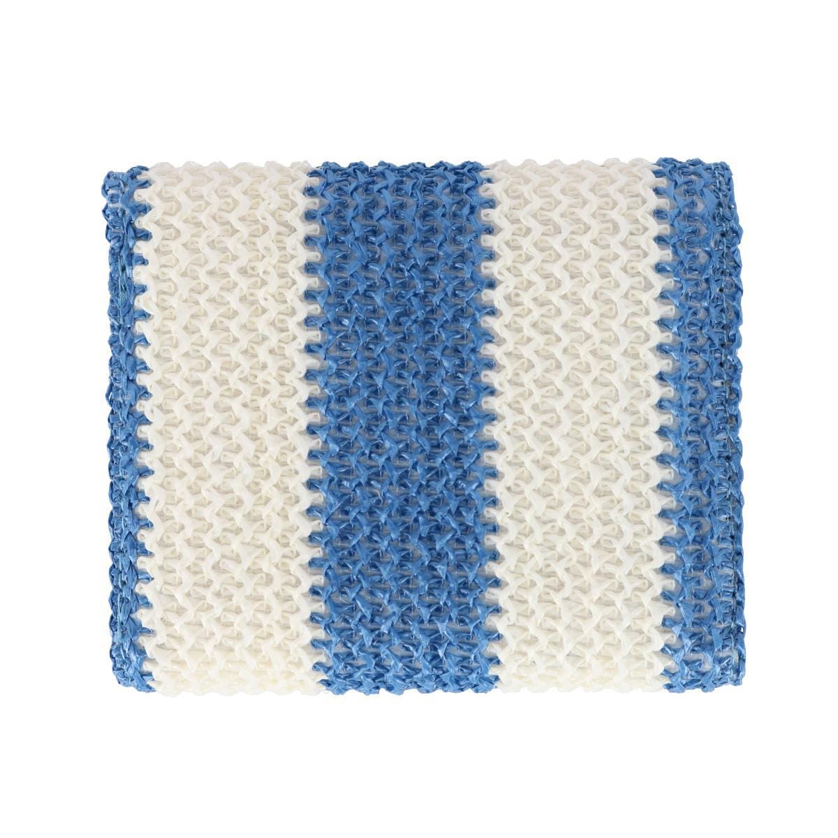 Buxton Women's Striped Straw Vegan Leather Medium Trifold - Ocean Blue