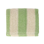 Women's Striped Straw Vegan Leather Medium Trifold