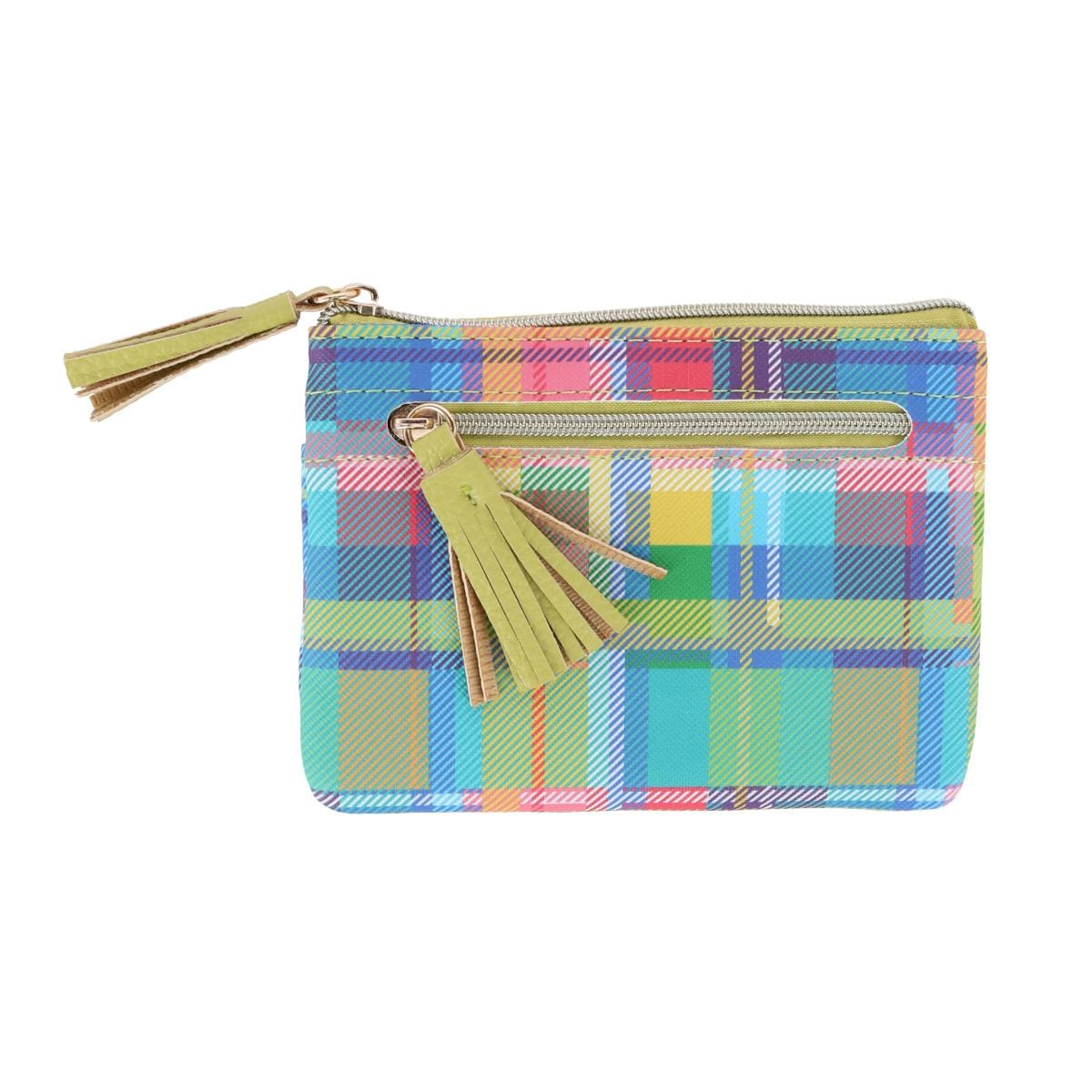 Buxton Women's Madras Vegan Leather Large ID Coin Case - Multiple