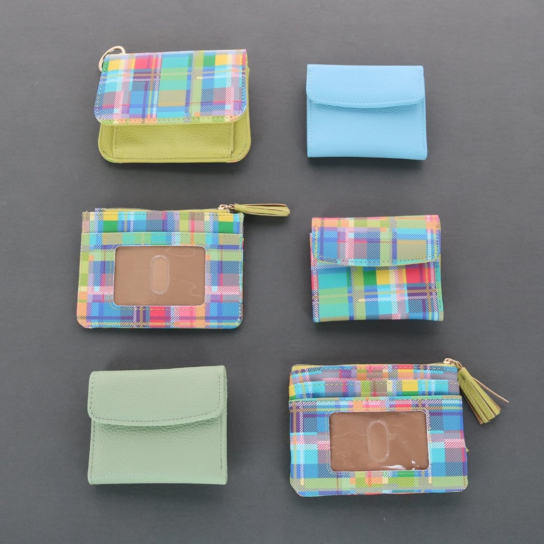 Buxton Women's Madras Vegan Leather Large ID Coin Case - Multiple