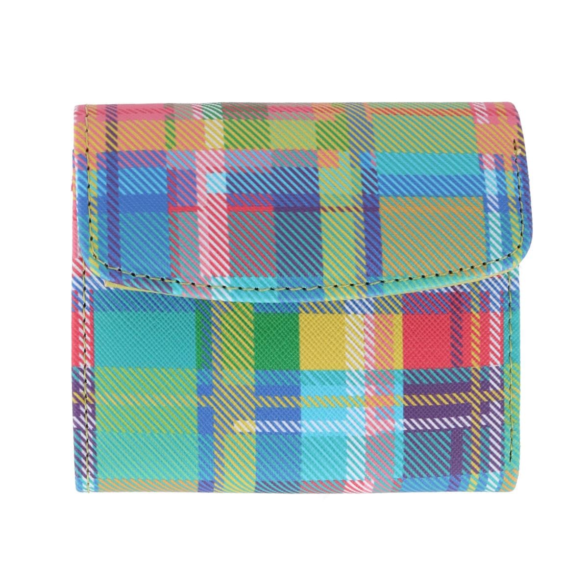 Buxton Women's Madras Vegan Leather Slot Coin Purse - Multiple