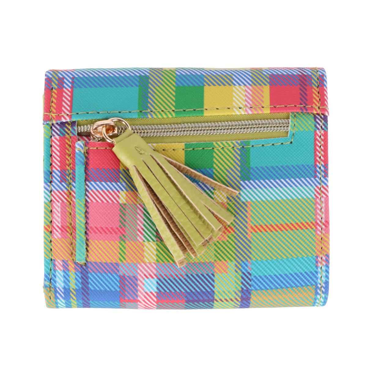 Buxton Women's Madras Vegan Leather Slot Coin Purse - Multiple