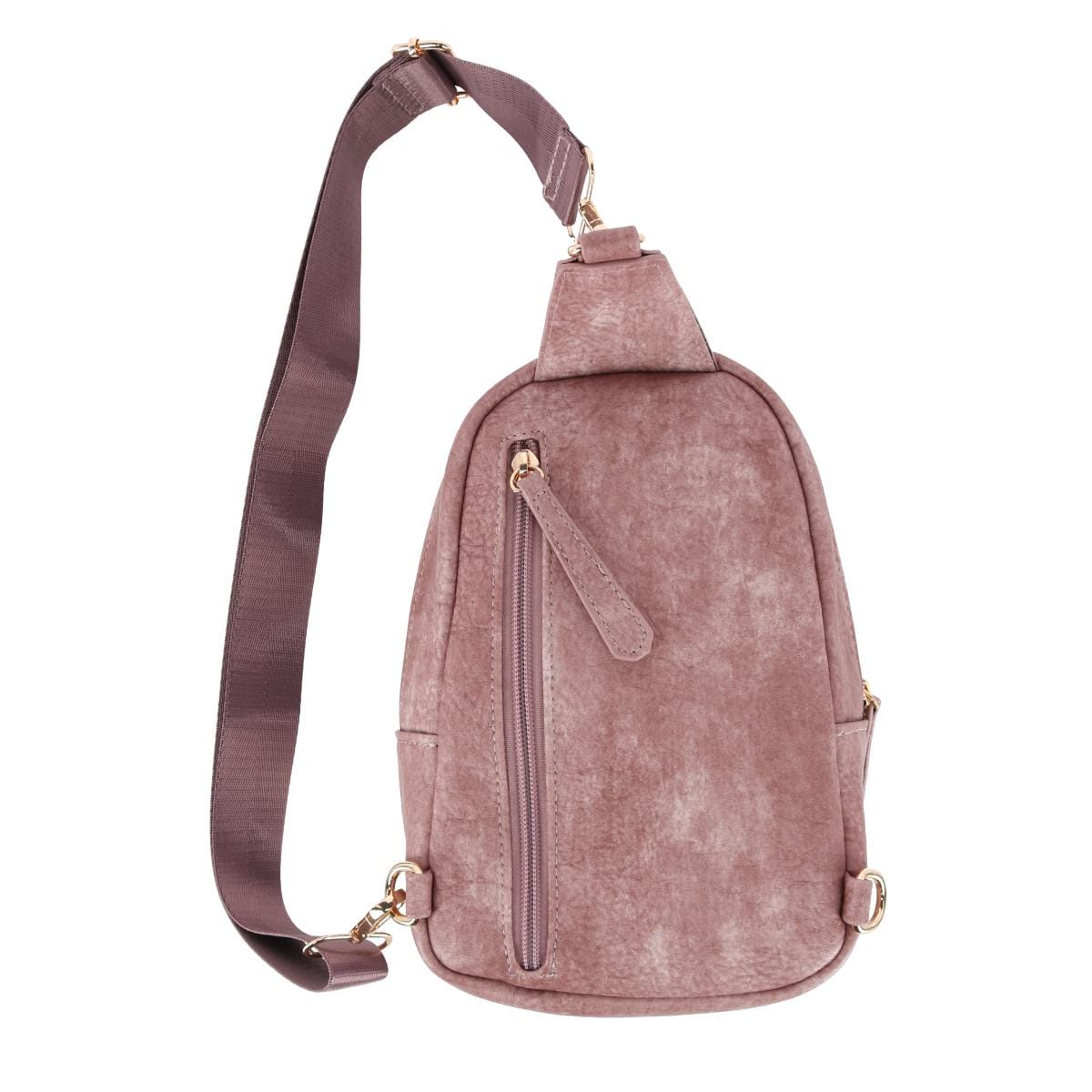 Buxton Women's Vegan Leather Sling Bag - Mauve