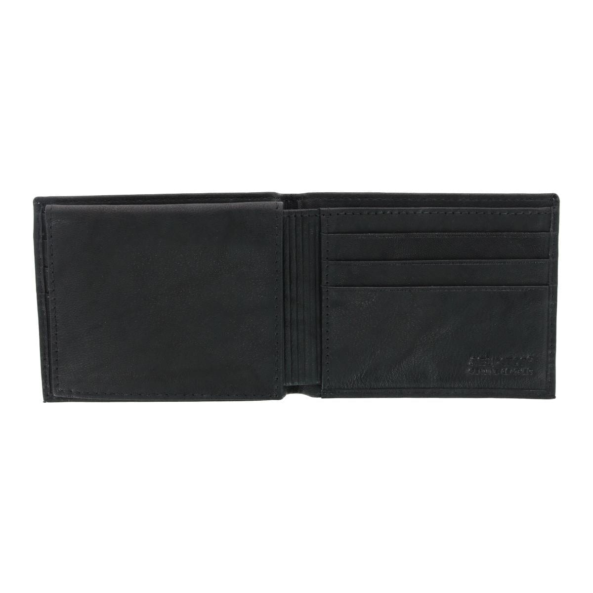 Buxton Men's Dakota Leather RFID Bifold Wallet - Black