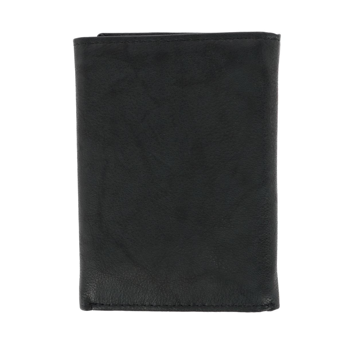 Buxton Men's Dakota Leather RFID Trifold Wallet - Black